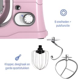 Westinghouse Retro Standmixer - 1200W - Keukenmachine 5L Mengkom - Keukenrobot - Keukenmixer - Foodprocessor - Roze — thumbnail 3