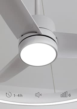 CREATE - Plafondventilator 36W stil Ø108cm met LED-licht ring - Wit - WIND HALO — thumbnail 5