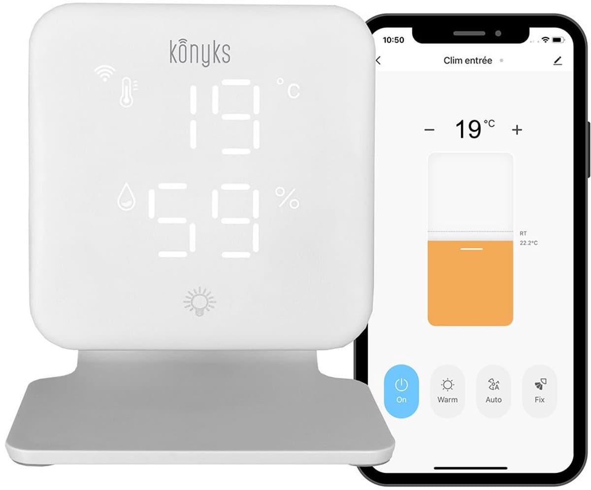KONYKS CLIMPAC – Wi-Fi thermostaat – Airco/heat pump – IR afstand — afbeelding 1