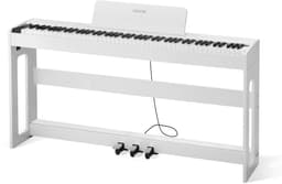 VEVOR Gewogen Digitale Piano, 88 Volledig Gewogen Toetsen, Elektrisch Pianoklavier Met meubelstandaard, Netadapter, Drievoudig Pedaal, Opnamefunctie, 280 Toetsen, Draadloze Verbinding, voor Beginners, Wit — thumbnail 2