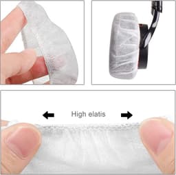 100 stuks - Elastische Hygienehoesjes hoofdtelefoon - cover hoes 11cm - niet-geweven stof hoofdtelefoon covers - rekbare sanitaire oorschelp covers — thumbnail 4