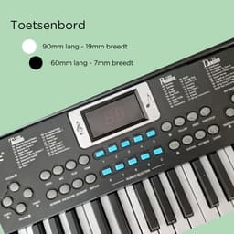 MoMiKa Kindvriendelijke Keyboard – Deluxe Model met Lichtfunctie – 61 Toetsen, 270 Geluiden & Microfoon – Stroom/Batterij – Educatief Cadeau voor Kinderen - (67,5 cm breed) — thumbnail 4