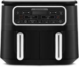 Karaca Air Pro Cook Duo XXXL Airfryer 8L – Dubbele Lade – 1700W – 2×4L – Zwart/Chroom – Gezond Frituren — thumbnail 1
