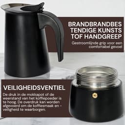 Royal Swiss® - Percolator - 6 Kops - RVS - Espresso Maker — thumbnail 4