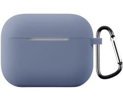 Coverup Hoesje - Geschikt voor AirPods Pro 3 Hoesje - Coverup Siliconen AirPods Case met Sleutelhanger - Grijs