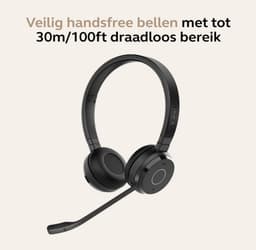 Jabra Evolve 65 TE - Headset Bedraad & draadloos - Bluetooth - USB-A- via Bluetooth-adapter - ruisonderdrukking - UC-gecertificeerd - zwart — thumbnail 3