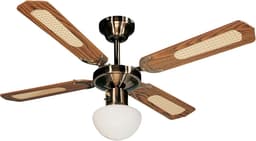 Plafondventilator 107 cm - Bruin met 3 Snelheden en Verlichting — thumbnail 5