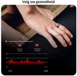 DrPhone RingSense – Smart Ring - Europese ringmaat 65 - 5ATM Waterdicht – Slaapmonitor – Hartslagmeter - SpO2 Monitor - Dagelijkse Activiteitstracking - Mobiele App – Donker Grijs — thumbnail 4