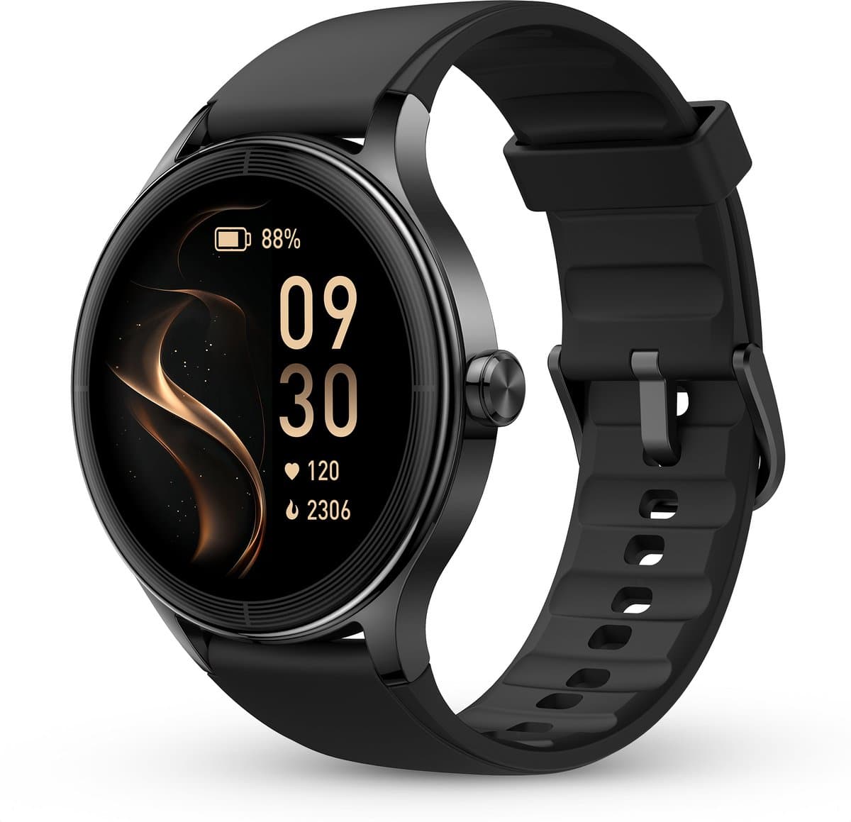 Norva DR06 – Smartwatch Heren en Dames – Horloge met Hartslagmeter en Slaapmonitor – 100+ Sportmodi – AMOLED – Zwart — afbeelding 1