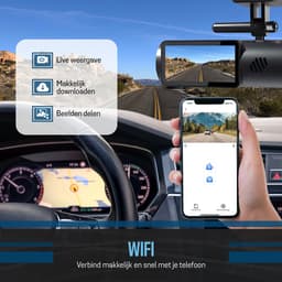 Tech Essentials B100 Dashcam - 720P - Wifi - SD Kaart 64GB - Met Achteruitrijcamera - USB-C - Voor Auto Camera - Voor En Achter - Nachtzicht — thumbnail 4
