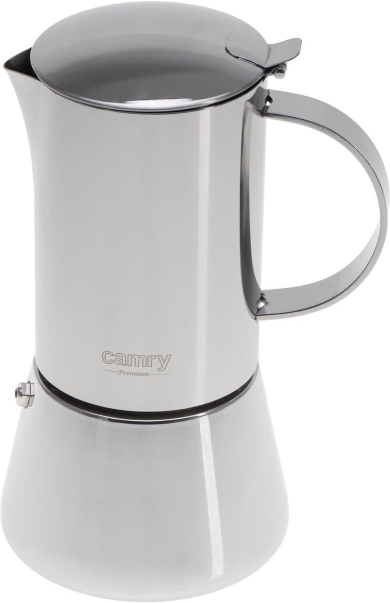 Camry CR 4425 RVS Moka Pot – 6 Kops Espresso Percolator – Geschikt voor Inductie, Gas, Keramisch & Halogeen – 350ml – Veiligheidsventiel – Koffiepot — afbeelding 1