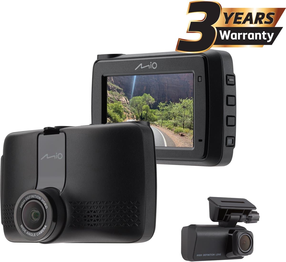 Mio MiVue 903WD Dual 2.5K + 1080p HDR dashcam - Wi-Fi - GPS - flitspaalwaarschuwingen - achtercamera - parkeermodus — afbeelding 1