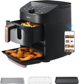 Air fryer MF-CY110A - Heteluchtfriteuse - dubbele stapel - overlappende heteluchtfriteuse - slimme wifi-synchronisatie met Alexa - 11L XL verticaal ruimtebesparend ontwerp - 10-in-1 mandgrillpan - geschikt voor 3 tot 8 personen - 2400 W — thumbnail 1