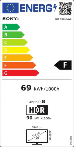 Sony KD-50 x 75WLP Smart TV Bravia LED 4K 2023 — thumbnail 2