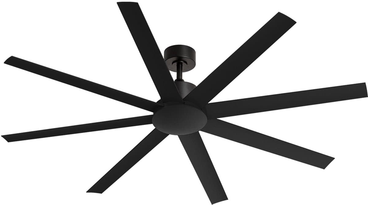 CREATE - Stille plafondventilator van 40W verkrijgbaar in meerdere maten - Zwart - Ø165cm - Geen licht - WIND INDUSTRIAL — afbeelding 1