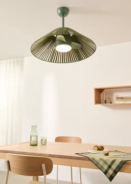 CREATE - CREATE - Stille plafondventilator 25W met licht - Sage - Ø76cm - WIND LAMP WOVEN — thumbnail 5