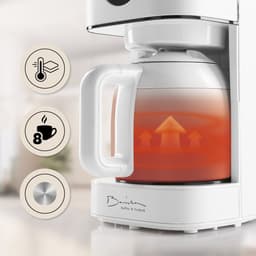 Barista Filterkoffiezetapparaat met Thermoskan – Filterkoffiemachine met aanraakscherm en timerfunctie, inclusief permanent filter. 900 W vermogen, 1,25 L watertank – genoeg voor 8 kopjes heerlijke koffie — thumbnail 2