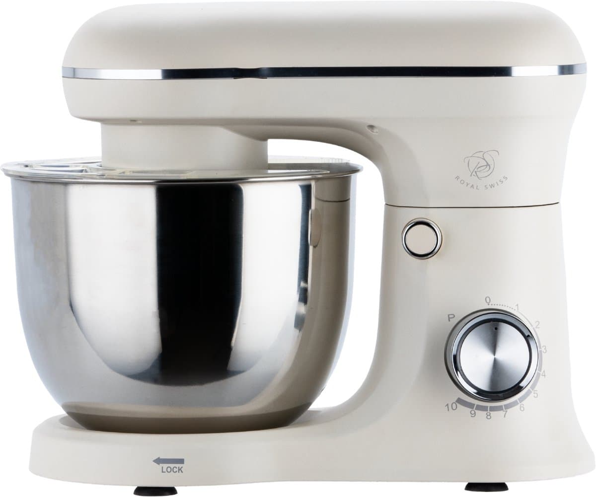 Royal Swiss® - Keukenmachine Keukenrobot met Mengkom 5L - 1500W Planetair Mengsysteem - 10 Snelheden + Pulse - RVS Mengkom - Roze — afbeelding 1