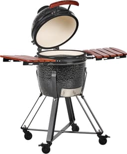 BELIANI KAMADO - Houtskoolgrill - Zwart - Keramiek — thumbnail 1