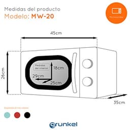 Magnetron 20 Liter met Vintage Design en 5 Kookstanden - 700 W — thumbnail 2