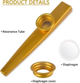 Kazoo - metaal Kazoo - 14 stuks gekleurde Kazoos - Kazoo fluit - muziekinstrument metaal — thumbnail 4