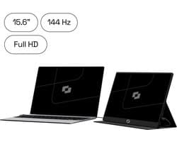 Screenmate® Lite 144 Hz Portable Monitor 15,6” - Draagbare Monitor met Beschermhoes - Extra Scherm Laptop - Draagbaar Beeldscherm - Zwart
