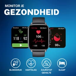 Cinturio Commander Smartwatch - Zwart - Omoled Scherm - Voor heren en voor dames — thumbnail 5