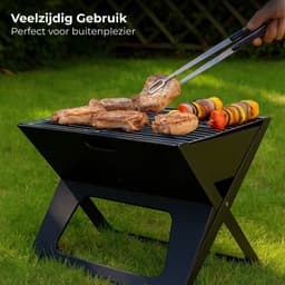 Lomera Opvouwbare Barbecue - Inklapbaar - Draagbare Houtskool Grill - Camping Barbecue - Strand Barbecue - Park Barbecue - Houtskool Bbq - Compact En Lichtgewicht - Gemakkelijk Te Transporteren - Praktische Vorm - Stabiele X-Vorm — thumbnail 3