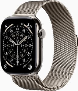 APPLE Watch Series 11 GPS + Cellular - 46mm Titanium Case - Milanese Loop M/L Smartwatch Natural — thumbnail 1