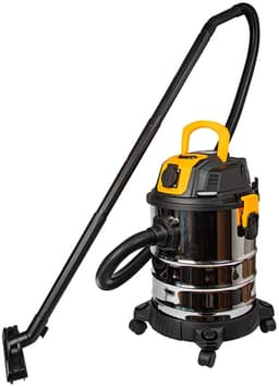Blow Bouwstofzuiger 1300W + Stopcontact 2000W - 25L - 240V - 4 meter Snoer - Nat & Droog zuiger - Zwart/Geel — thumbnail 1