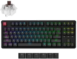 Keychron C3 Pro - Mechanisch Toetsenbord - US Qwerty - 80% - Bruine Schakelaar - Zwart — thumbnail 1