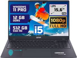 GMR - 15.6 Inch Full HD Laptop - Intel Core i5 - 12GB DDR5 RAM - 512GB SSD - Windows 11 Pro voor Thuis, Office en Studie notebook — thumbnail 1
