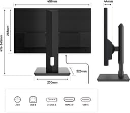 JAPANNEXT Monitor - Full HD USB-C Monitor - 22 inch - USB-C 65w - KVM — thumbnail 5