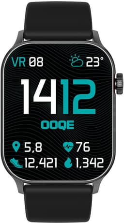 OOQE WATCH PRO 8 - Smartwatch Heren en Dames | Geschikt voor iOS en Android | AMOLED | Notificaties | Gezondheidsanalyse | Sportanalyse | GPS Koppeling | Bellen | Muziek/Audio Luisteren | Ergonomisch | Nederlandstalig | Zwart — thumbnail 2