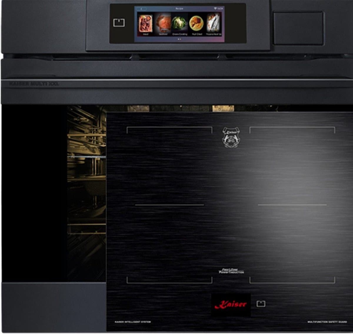 Inbouwoven - KAISER - EH 6341 - XXL Multi 37, multifunctionele - elektrische - stoomoven met stoomreiniging - 60 cm + KCT 6140 FI - inductiekookplaat 60 cm - FREE ZONE met 2 FLEX inductiezones - TFT-display — afbeelding 1