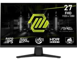 MSI MAG 274FDE Gaming-Monitor 68.6 cm (27 ), schwarz, FullHD, Rapid-IPS, HDR Ready, Adaptive-Sync, 200Hz Panel (9S6-3C