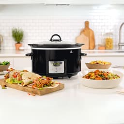 MMP® Slowcooker met timer - Slowcooker - Crockpot - Zwart - 31cm x 22cm x 30cm — thumbnail 5