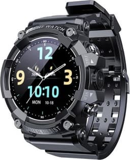 DrPhone SMARTX1 – Smartwatch Met Sportfuncties – IP67 Waterdichte Smartwatch – Bluetooth Smartwatch – Full Touchscreen – Bloeddruk & Hartslagmeter - Zwart — thumbnail 1