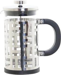 Cafetiere French Press koffiezetter zwart met inox 600 ml - Koffiezetapparaat voor verse koffie — thumbnail 1