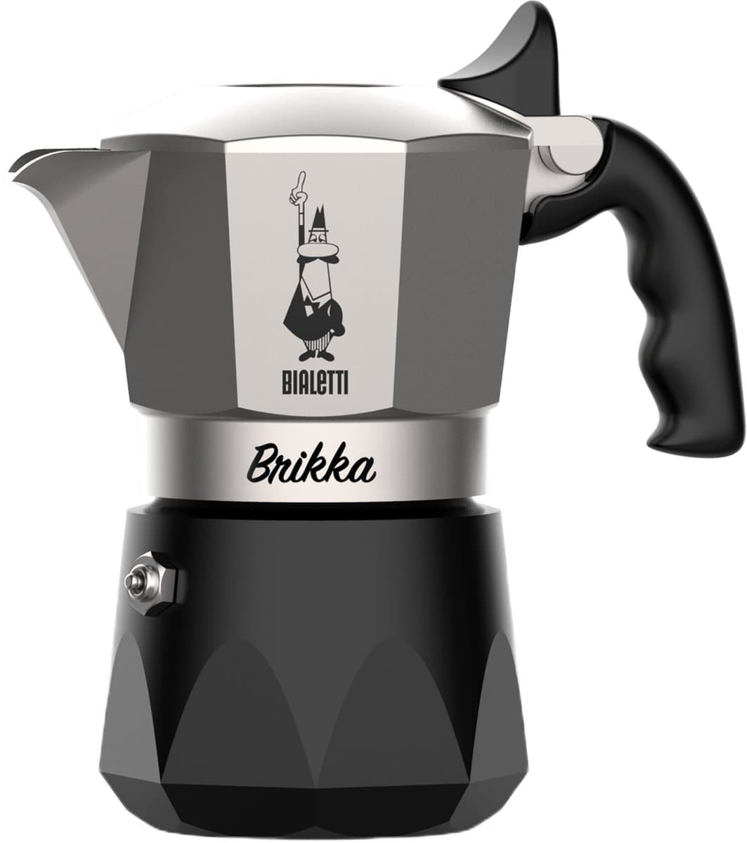 Bialetti Brikka Revolution 2 Kops – Espressopot met Crema – Aluminium Mokapot – Voor Authentieke Italiaanse Espresso — afbeelding 1