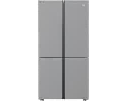Beko REM91ZXBN heeft 572 liter inhoud, vier deuren, NoFrost en een ijsblokjeslade