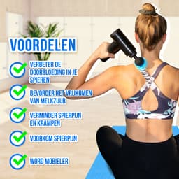 Massage Gun Professioneel 4 Opzetstukken - Helpt je Spieren Ontspannen - Draadloos & Stil - 22 x 17 x 6,9 cm - Sporten - Ontspanning - Massage Pistool - Massage Apparaat - Zwart - Silvergear — thumbnail 5