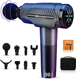Massagepistool voor nek, schouders, rug, koolstofvezel, elektrisch ontspannend — thumbnail 1