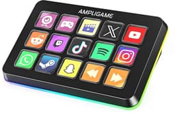 FIFINE D6 - Mixer - RGB Studio Controller - 15 LCD Aanpasbare Toetsen - Podcast / Streaming / Gaming - Inclusief Gratis Software - Zwart — thumbnail 1