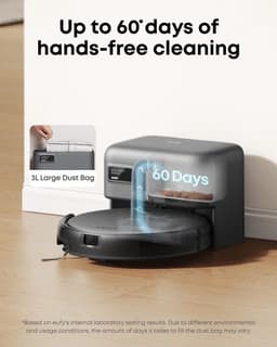 eufy Auto-Empty C10 - Robotstofzuiger met Vervangingssets - Slanke behuizing van 7,2 cm - Tapijtreiniger - Edge expansion borstel - Automatisch legen - Point laser en multi-infrarood navigatie — thumbnail 3