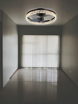 Ventilator Lamp - Plafondventilator Zwart - Smart Lamp - Met Dimmer - 6 Standen Ventilator - Keuken Lamp - Woonkamerlamp - Moderne lamp — thumbnail 2