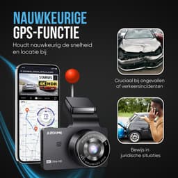 AZDome M63 Pro 1CH dashcam - Ultra 4K resolutie - Wifi - Gps - Parkeerstand - 64gb Micro SD - 3.0 inch Lcd - dashcam voor auto — thumbnail 5