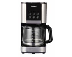 Tornado TCM-1429B-GS Koffiezetapparaat – Filterkoffie – 1,5L – 12 Kopjes – 1000W – LED Touch Display – Warmhoudfunctie – RVS