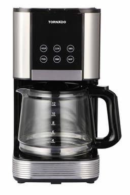 Tornado TCM-1429B-GS Koffiezetapparaat – Filterkoffie – 1,5L – 12 Kopjes – 1000W – LED Touch Display – Warmhoudfunctie – RVS — thumbnail 1