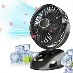 Ventilator -Kleine Bureau Clip-On Ventilator Draagbare - USB Clip-On Ventilator - ventilatoren staand - Zwart — thumbnail 1